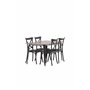 Matgrupp Tempe med Crosett matstolar, 140 × 80 cm