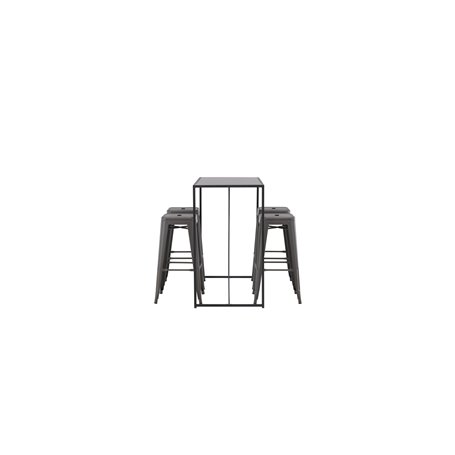 Matgrupp Brea med Tempe matstolar, 120 × 60 cm