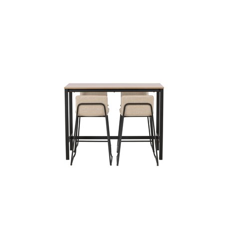Matgrupp Camden med Bisbee matstolar, 120 × 60 cm