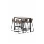 Matgrupp Camden med Bisbee matstolar, 120 × 60 cm