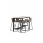 Matgrupp Camden med Bisbee matstolar, 120 × 60 cm