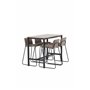 Matgrupp Camden med Bisbee matstolar, 120 × 60 cm