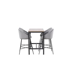 Matgrupp Camden med Velvet matstolar, 120 × 60 cm