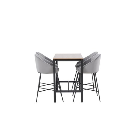 Matgrupp Camden med Velvet matstolar, 120 × 60 cm