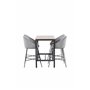 Matgrupp Camden med Velvet matstolar, 120 × 60 cm