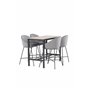 Matgrupp Camden med Velvet matstolar, 120 × 60 cm
