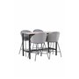 Matgrupp Camden med Velvet matstolar, 120 × 60 cm