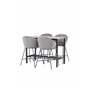 Matgrupp Camden med Velvet matstolar, 120 × 60 cm