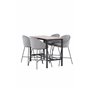 Matgrupp Camden med Velvet matstolar, 120 × 60 cm