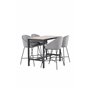 Matgrupp Camden med Velvet matstolar, 120 × 60 cm