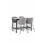 Matgrupp Camden med Velvet matstolar, 120 × 60 cm