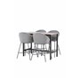 Matgrupp Camden med Velvet matstolar, 120 × 60 cm