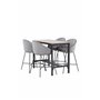 Matgrupp Camden med Velvet matstolar, 120 × 60 cm