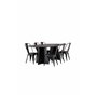 Matgrupp Bootcut med Tempe matstolar, 230 × 115 cm