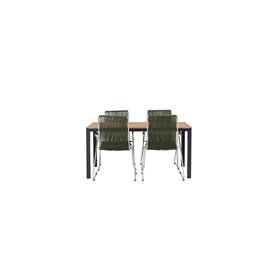 Matgrupp Break med Bois matstolar, 150 × 90 cm