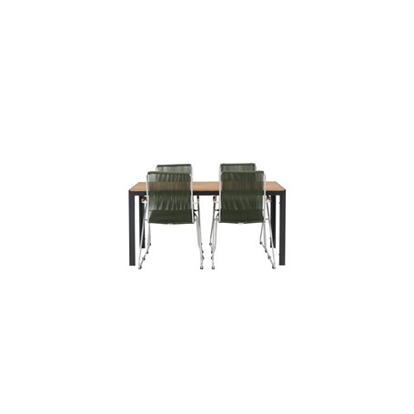 Matgrupp Break med Bois matstolar, 150 × 90 cm
