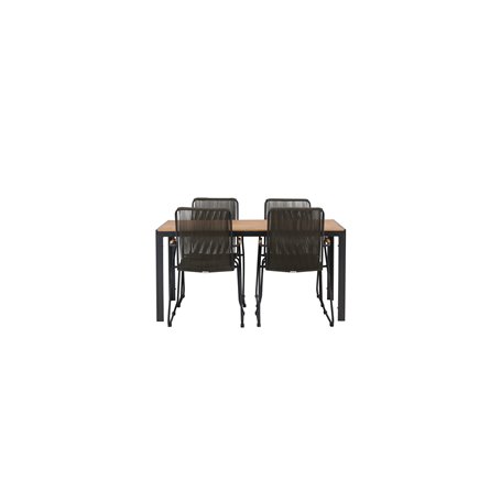 Matgrupp Break med Bois matstolar, 150 × 90 cm