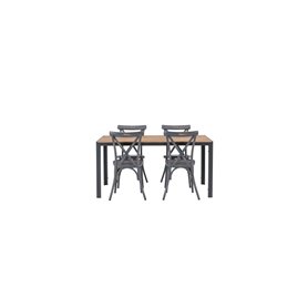 Matgrupp Break med Tablas matstolar, 150 × 90 cm