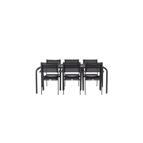 Matgrupp Borneo med Copacabana matstolar, 200 × 100 cm