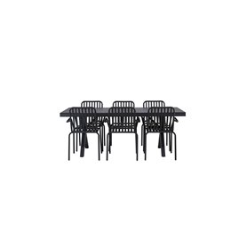 Matgrupp Garcia med Peking matstolar, 200 × 100 cm
