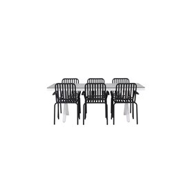 Matgrupp Garcia med Peking matstolar, 200 × 100 cm