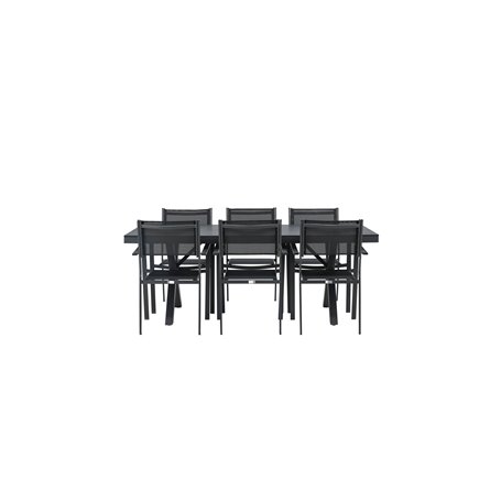 Matgrupp Garcia med Copacabana matstolar, 200 × 100 cm