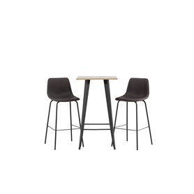 Matgrupp Tempe med Alexi matstolar, 60 × 60 cm