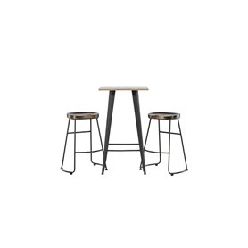 Matgrupp Tempe med Ozark matstolar, 60 × 60 cm