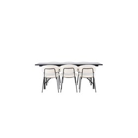 Matgrupp Astrid med Chico matstolar, 200 × 90 cm