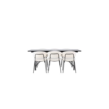 Matgrupp Astrid med Chico matstolar, 200 × 90 cm