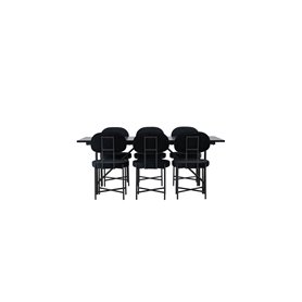 Matgrupp Astrid med Stella matstolar, 200 × 90 cm