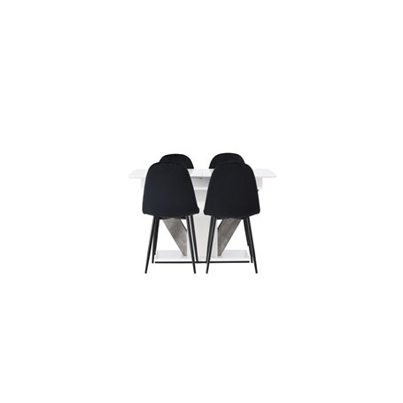 Matgrupp Disa med Polar matstolar, 120 × 80 cm