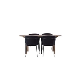 Matgrupp Andy med Selma matstolar, 180 × 75 cm
