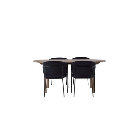 Matgrupp Andy med Selma matstolar, 180 × 75 cm