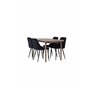 Matgrupp Andy med Night matstolar, 180 × 75 cm