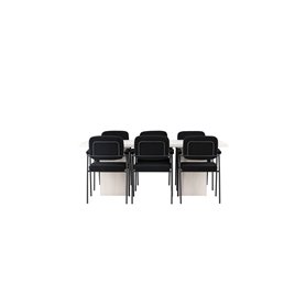 Matgrupp Olga med Yesterday matstolar, 200 × 90 cm