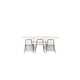 Matgrupp Olga med Chico matstolar, 200 × 90 cm