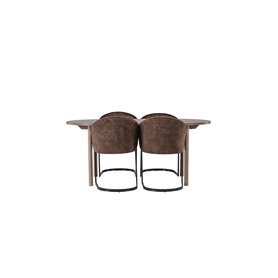 Matgrupp Andy med Evening matstolar, 180 × 75 cm