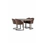 Matgrupp Andy med Evening matstolar, 180 × 75 cm