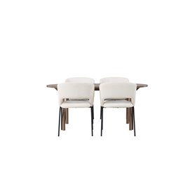 Matgrupp Andy med Day matstolar, 180 × 75 cm