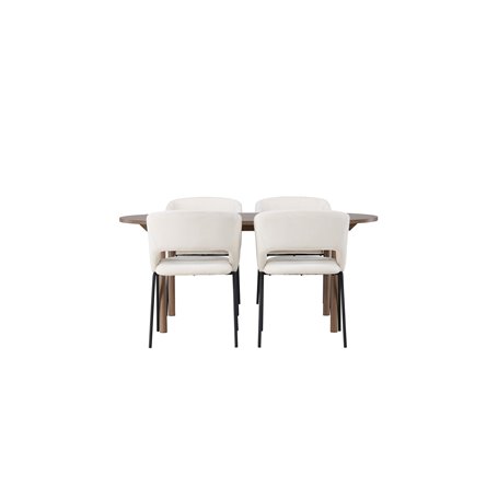 Matgrupp Andy med Day matstolar, 180 × 75 cm
