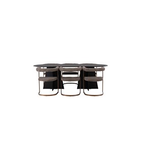 Matgrupp Bootcut med Morning matstolar, 230 × 115 cm