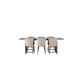 Matgrupp Ystad med Limhamn matstolar, 220 × 100 cm