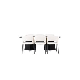 Matgrupp Bootcut med Day matstolar, 230 × 115 cm