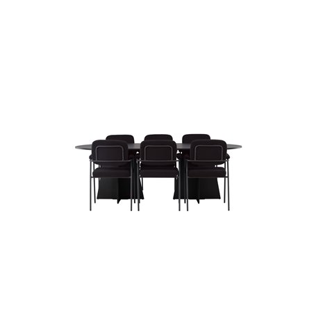 Matgrupp Bootcut med Yesterday matstolar, 230 × 115 cm