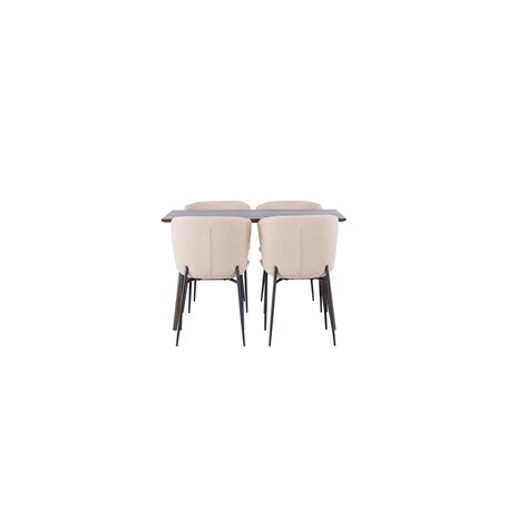 Matgrupp Kaseidon med Modesto matstolar, 120 × 80 cm
