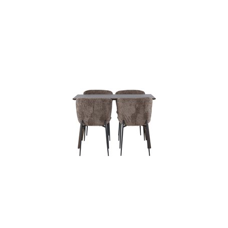 Matgrupp Kaseidon med Modesto matstolar, 120 × 80 cm