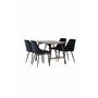 Matgrupp Kaseidon med Night matstolar, 120 × 80 cm