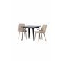 Matgrupp Tempe med Night matstolar, 80 × 80 cm