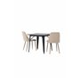 Matgrupp Tempe med Night matstolar, 80 × 80 cm